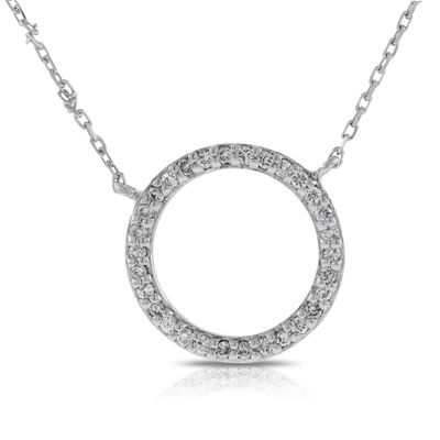 Diamond Circle Necklace 14K