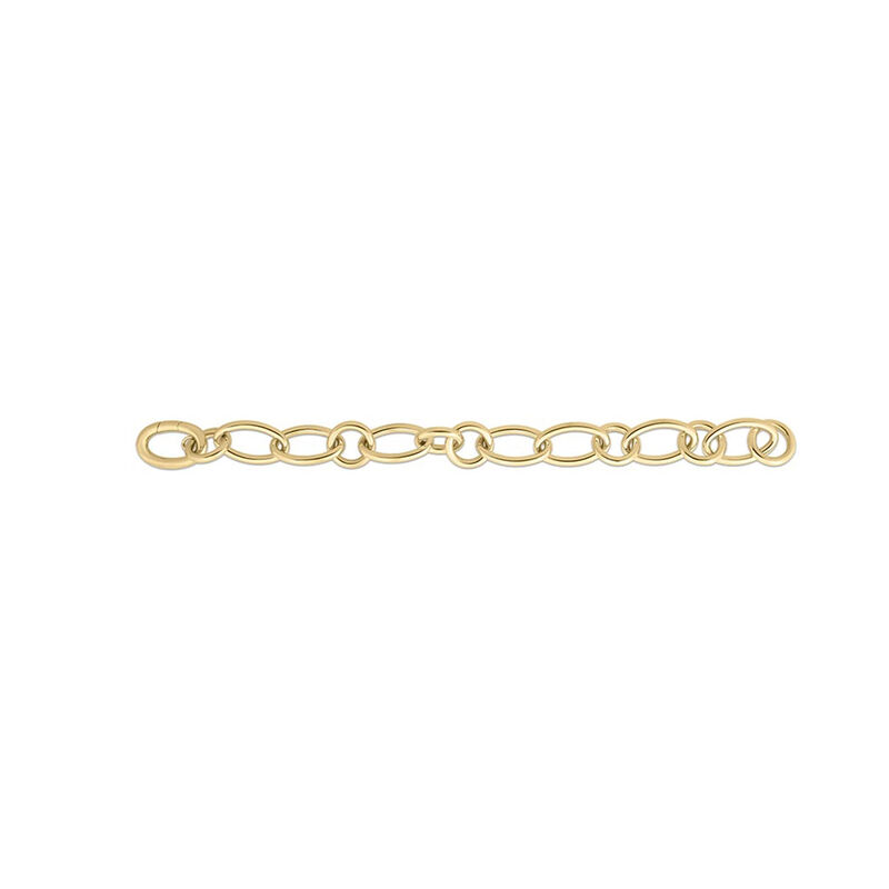 Roberto Coin Oval And Round Designer Gold Link Bracelet 18k Yellow Gold,18.5 Inches image number 1