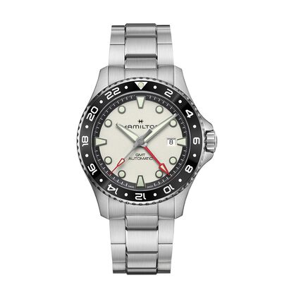 Hamilton Khaki Navy Scuba Automatic GMT Silver Dial Watch, 43mm