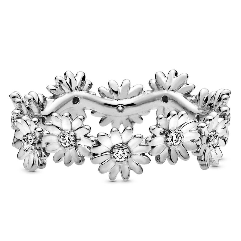 Pandora Sparkling CZ Daisy Flower Crown Ring image number 1