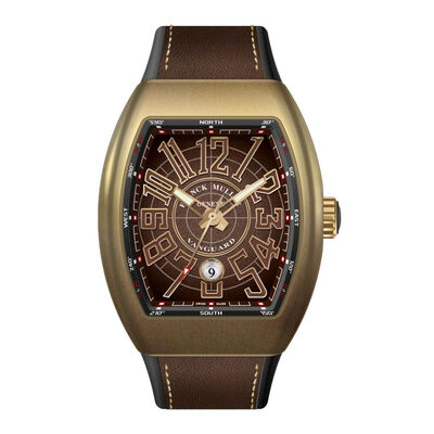 Franck Muller Vanguard Classic Brown Dial Watch, 45mm x 53.7mm