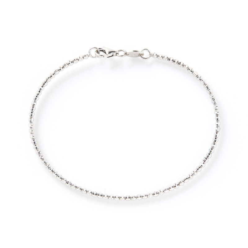 Mooncut Bead Bracelet, 14K White Gold image number 2