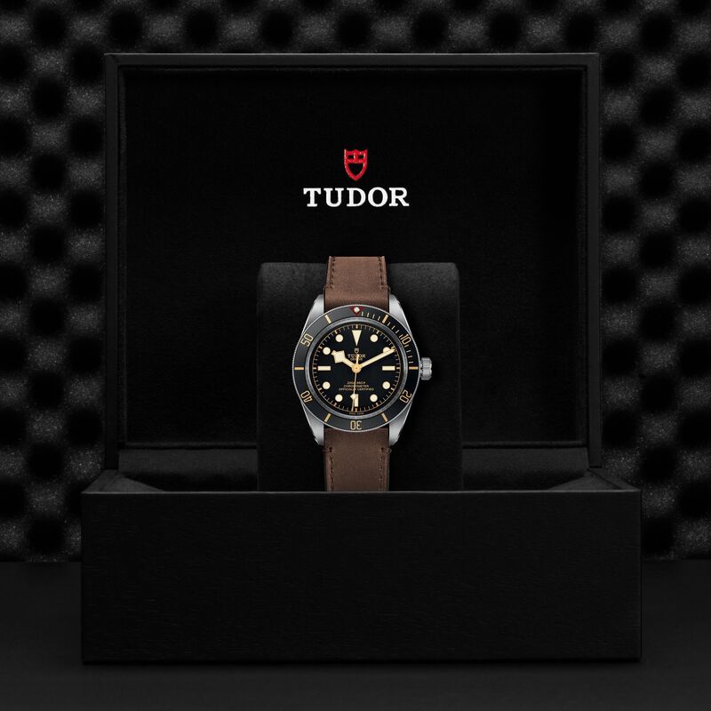 TUDOR Black Bay Fifty-Eight Watch Black Dial Brown Leather Strap, 39mm image number 4