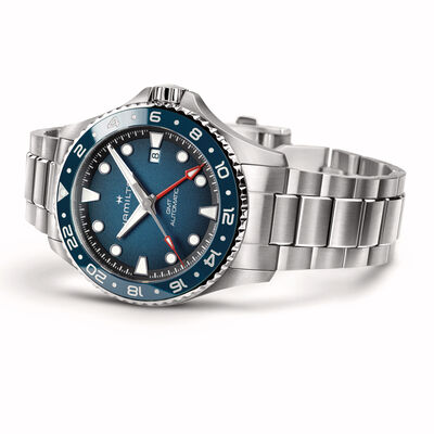 Hamilton Khaki NavyScuba Auto GMT Blue Dial Watch, 43mm