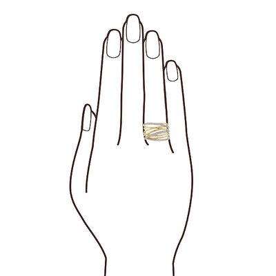 Multi-Band Diamond Ring 14K