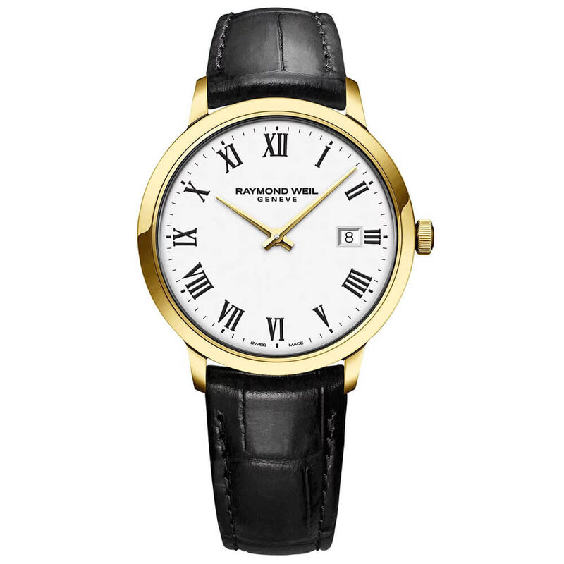 Raymond Weil Toccatta Classic White Dial Gold PVD Date Watch, 39mm image number 0