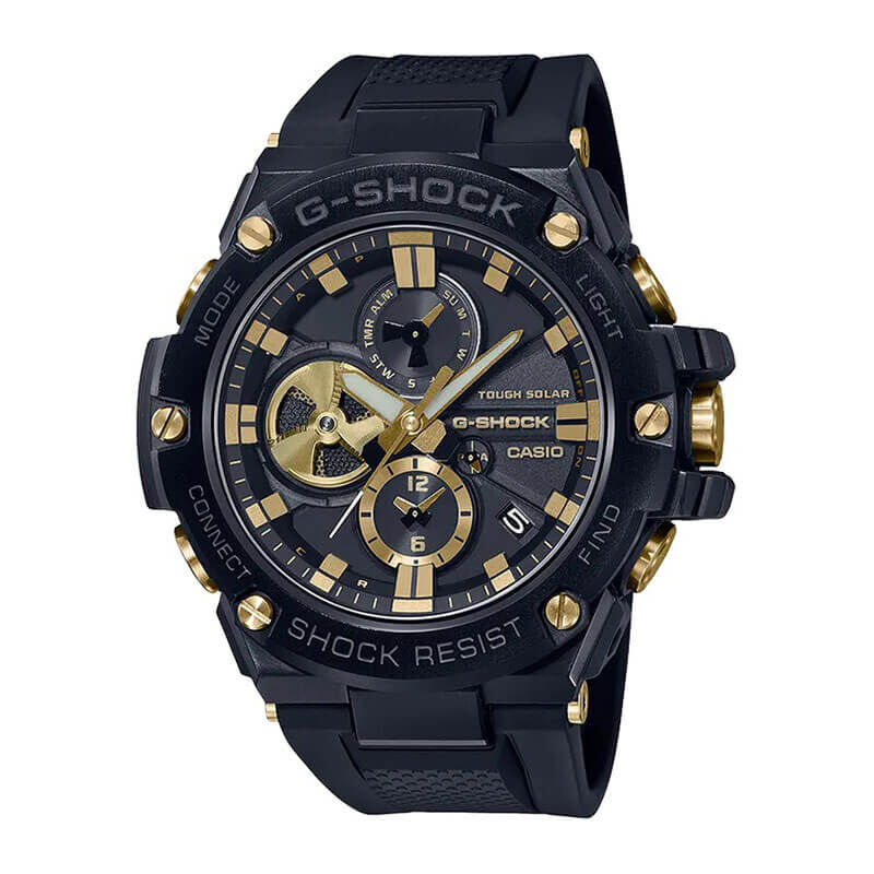 G-Shock G-Steel Black & Gold IP Connected Solar Watch, 58.1mm image number 0