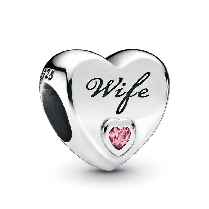 Pandora Wife Love Heart CZ Charm image number 1
