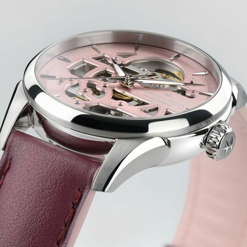 Hamilton Jazzmaster Skeleton Lady Auto Pink Dial Watch, 36mm image number 3