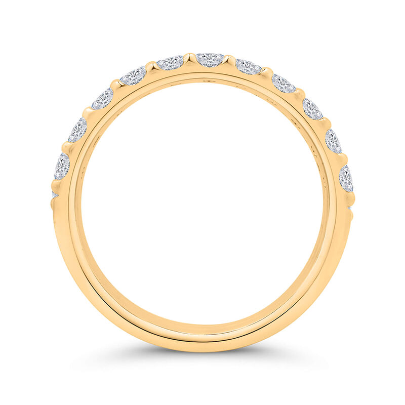 Bella Ponte Three-Row Tiger Set Diamond Bridal Ring, 14K Yellow Gold image number 2
