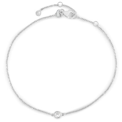 Bezel Set Diamond Bracelet 14K, 1/10 ct.