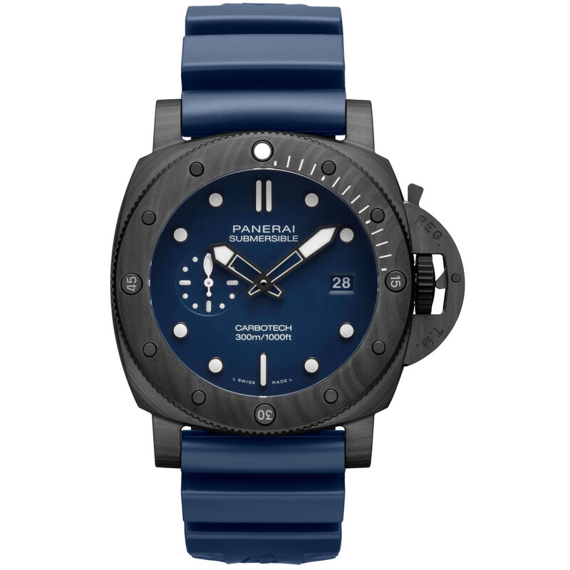Pre-Owned Panerai Submersible QuarantaQuattro Carbotech&trade; Blu Abisso Watch, 44mm image number 0