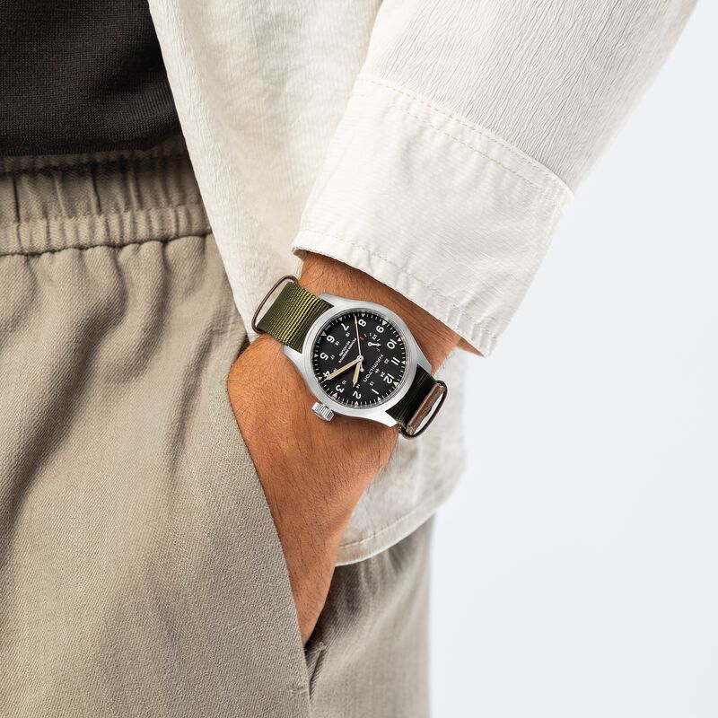 Hamilton Khaki Field Mechanical Power Reserve White Dial Watch, 40mm image number 5