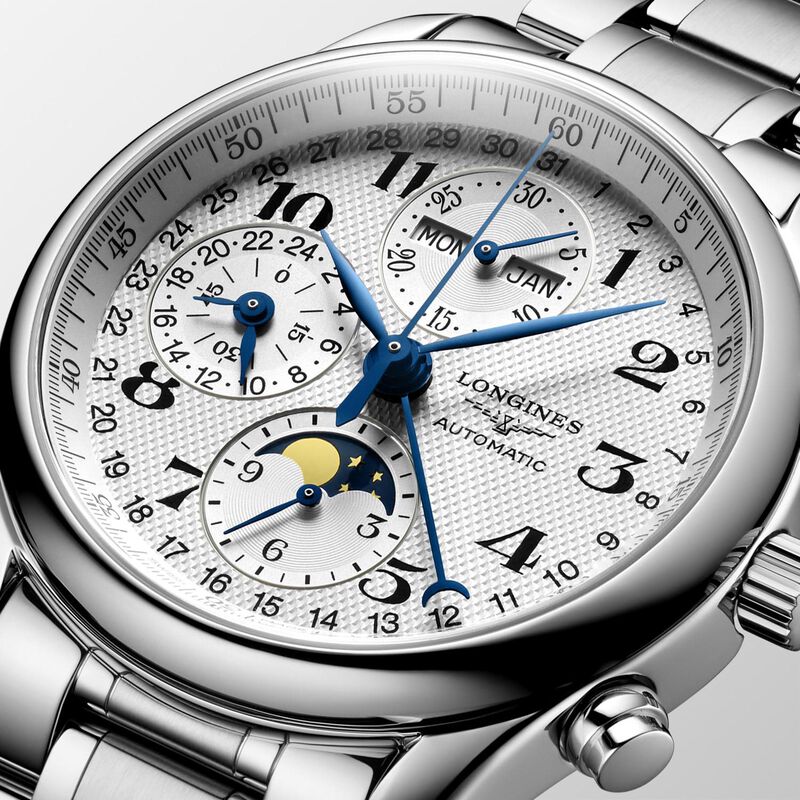 Longines Master Collection Chrono Moonphase Silver Dial Watch, 40mm image number 3