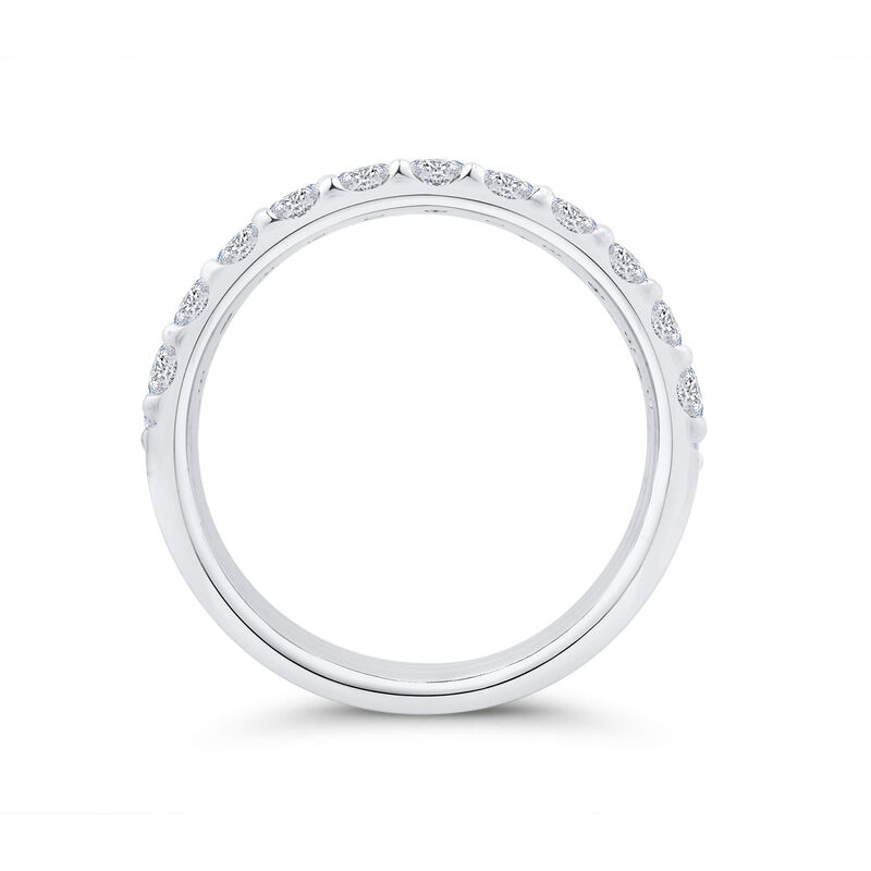 Bella Ponte Three-Row Tiger Set Diamond Bridal Ring, 14K White Gold image number 2