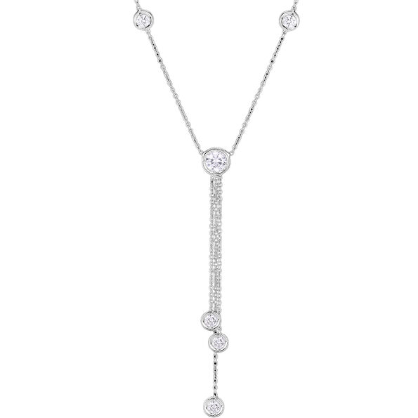 Roberto Coin Diamonds By The Inch Triple Drop Necklace 18K White Gold