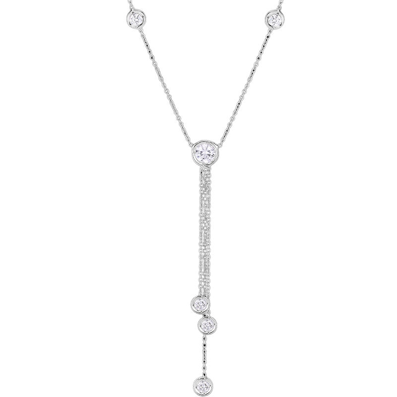 Roberto Coin Diamonds By The Inch Triple Drop Necklace 18K White Gold image number 0