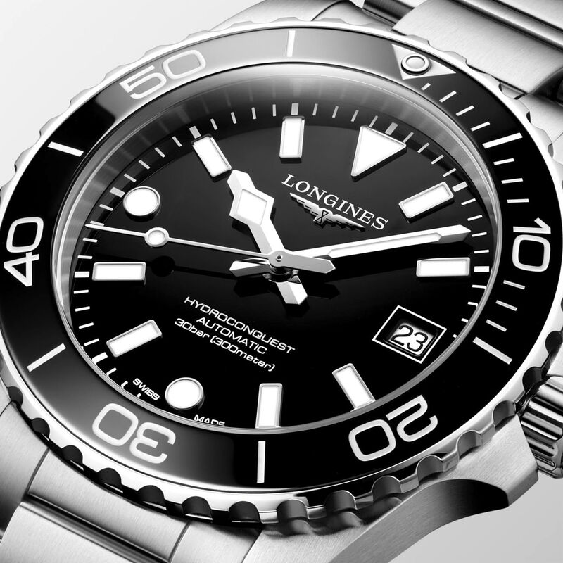 Longines Hydroconquest Black Dial Watch, 39mm image number 2