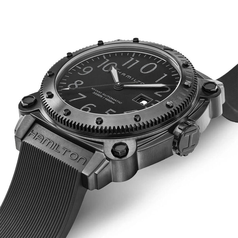 Hamilton Khaki Navy Belowzero 1000M Auto Watch Black Dial, 46mm image number 2