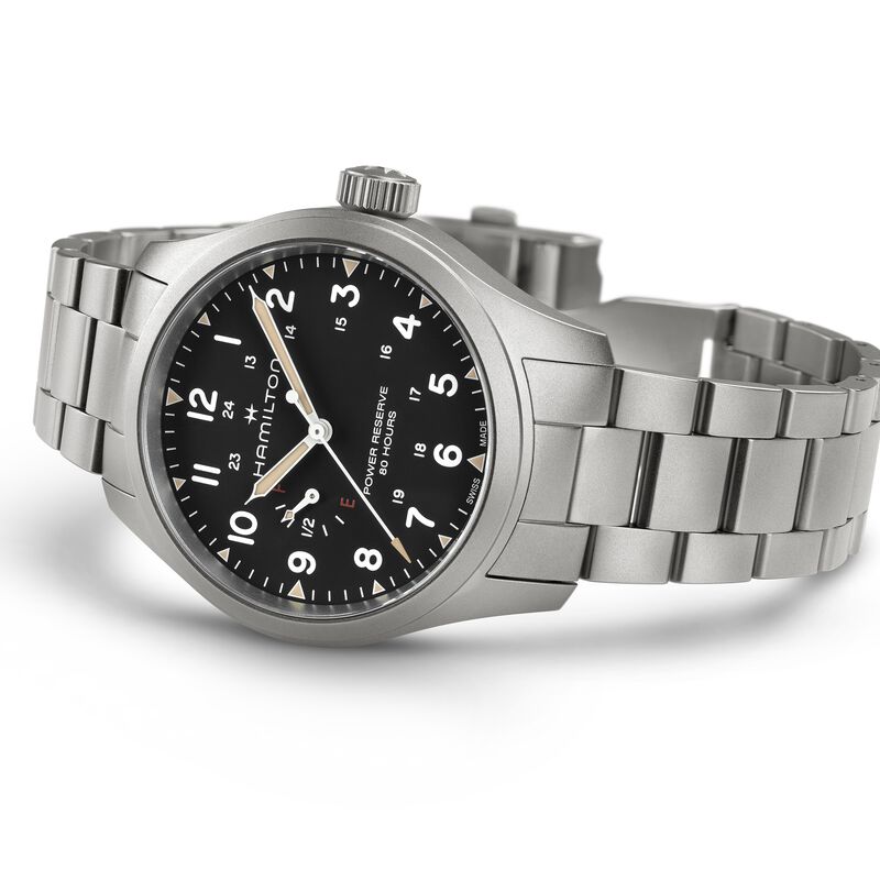 Hamilton Khaki Field Mechanical Power Reserve Black Dial Watch, 40mm image number 3