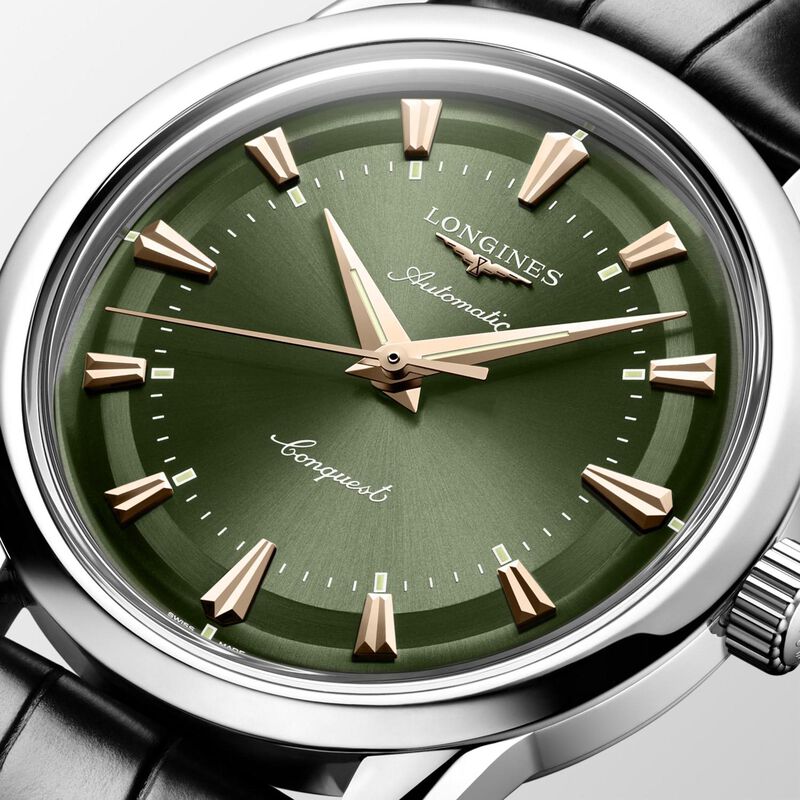 Longines Conquest Heritage Green Dial Watch, 38mm image number 3