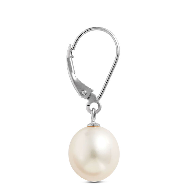 Freshwater Cultured Pearl Drop Earrings,14K White Gold image number 2
