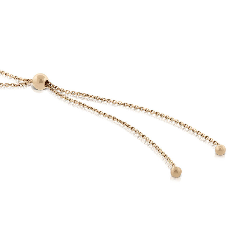 Rose Gold Graduated Cultured Freshwater Pearl Bolo Bracelet 14K image number 1