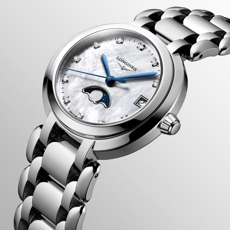 Longines PrimaLuna Moonphase White Dial Watch, 30.5mm image number 1