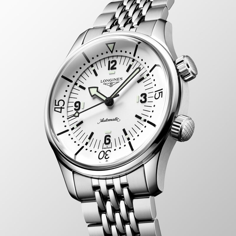 Longines Legend Diver White Dial Watch, 39mm image number 1