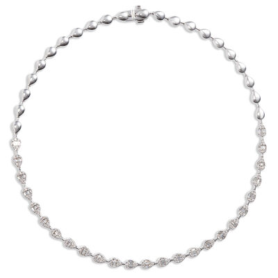 Pear Shaped Diamond Necklace, 2 &frac12; Total Carat Weight, 14K White Gold