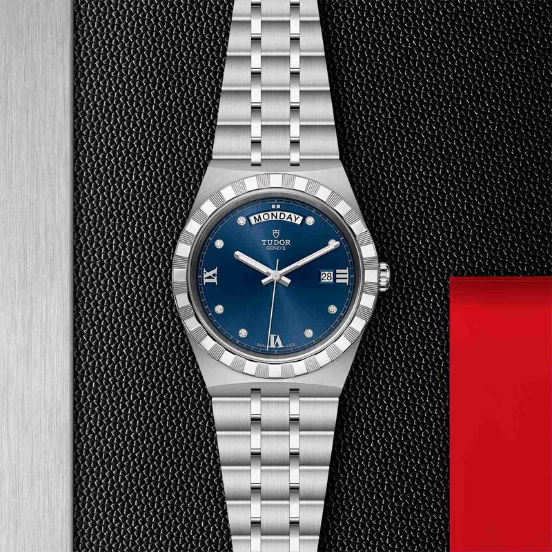 TUDOR Royal Watch Steel Case Blue Dial Steel Bracelet, 41mm image number 3