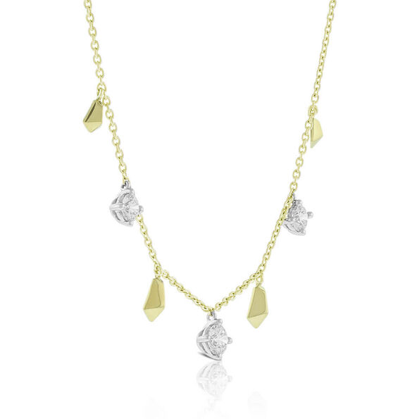 Jade Trau for Ben Bridge Signature Diamond Station Necklace 18K