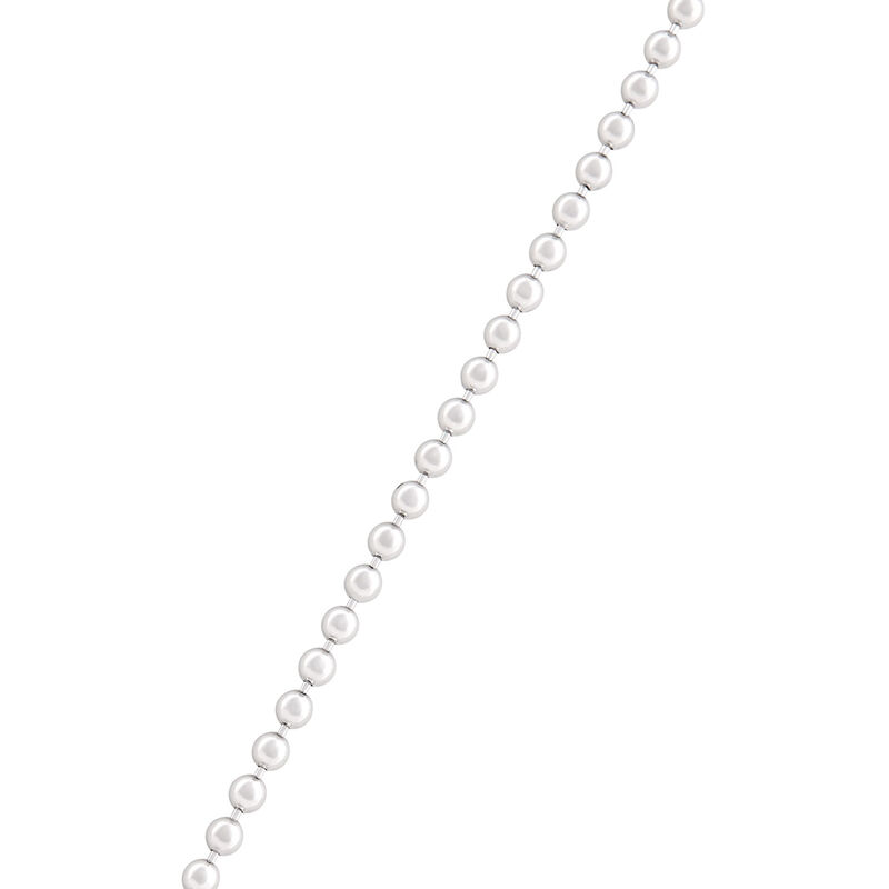 Bead Chain, 18-Inches, 14K White Gold image number 1