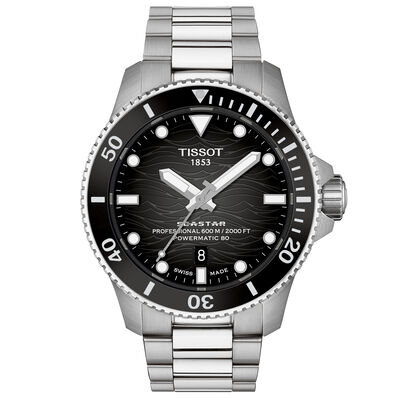 Tissot Seastar 2000 Black Dial Watch, 44mm