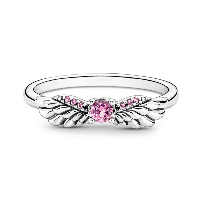 Sparkling Angel Wings Crystal Ring image number 2