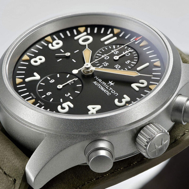 Hamilton Khaki Field Bund Strap Automatic Chronograph Watch, 44mm image number 2