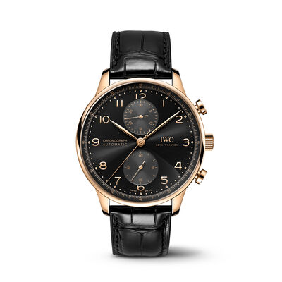 IWC Portugieser Chronograph Black Dial Watch, 41mm