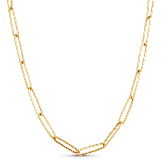 Paperclip Chain Necklace 14K, 18"