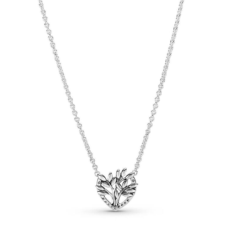 Pandora Heart Family Tree CZ Collier Necklace image number 2