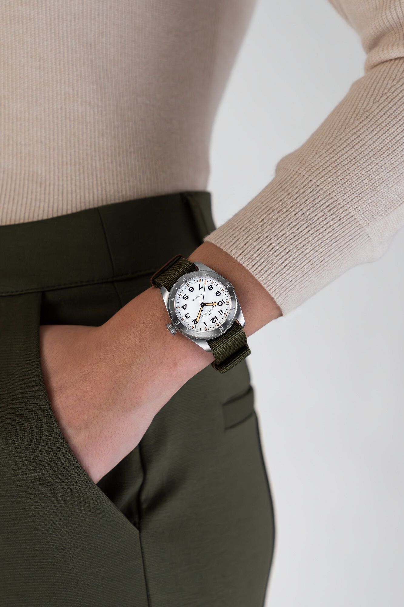 Hamilton Khaki Field Expedition Auto Watch White Dial, 37mm
