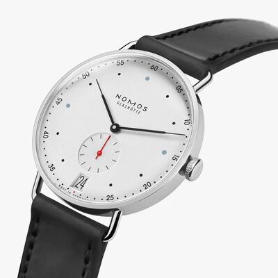 NOMOS Metro Date White Dial Watch, 38.5mm
