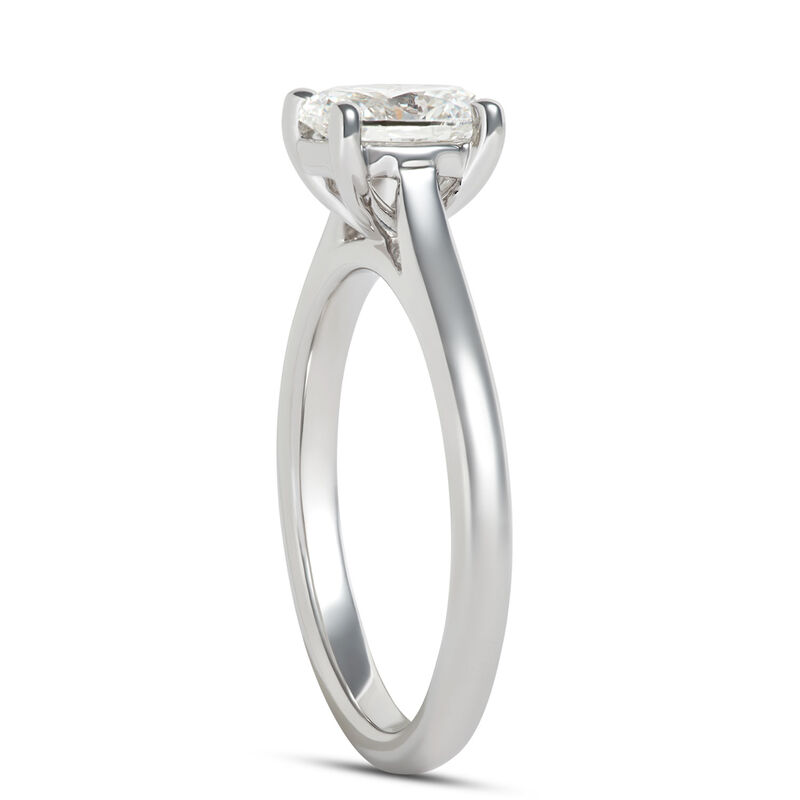 Solitaire Oval Diamond Engagement Ring, 14K White Gold image number 1