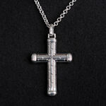 Men's Cross Necklace in Sterling Silver