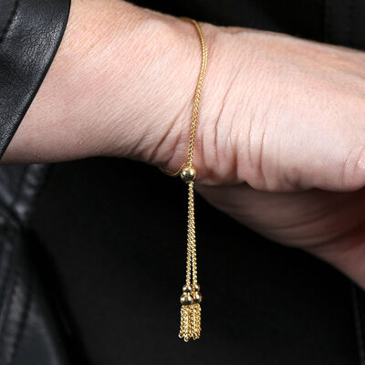Tassel Bolo Bracelet 14K