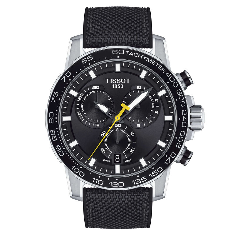 Tissot Supersport Chrono Black Steel Quartz Watch, 45.5mm image number 0