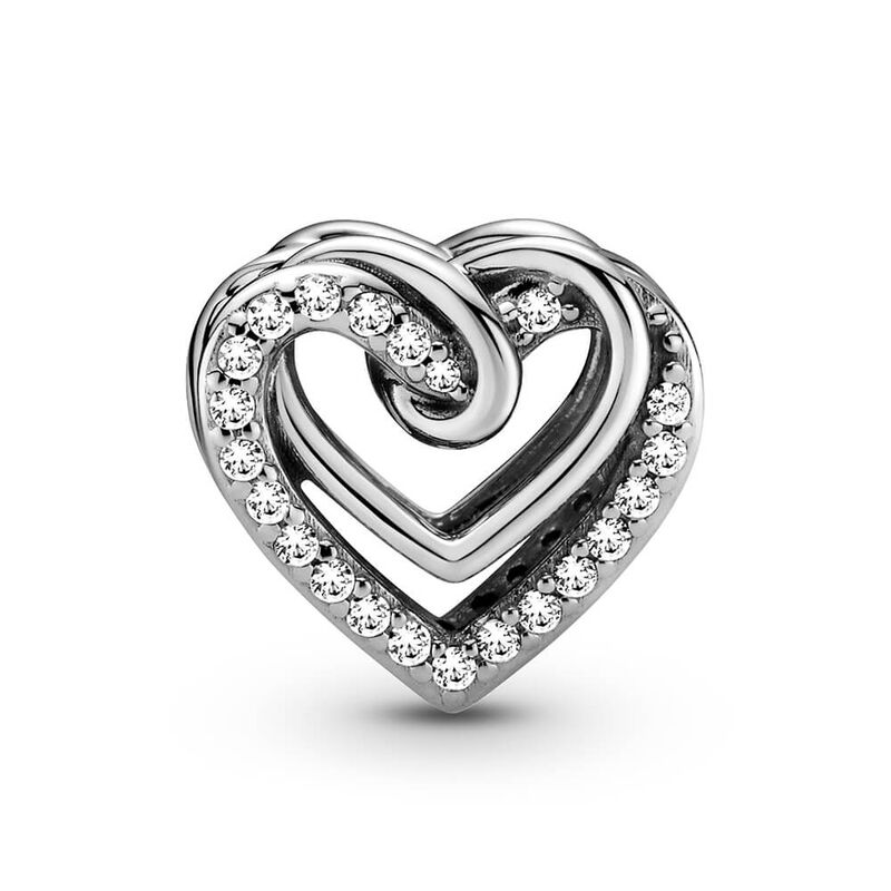 Pandora Sparkling Entwined Hearts Charm image number 2