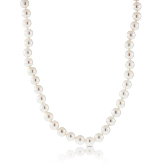 Akoya Cultured Pearl Necklace 8mm, 14K, 18"