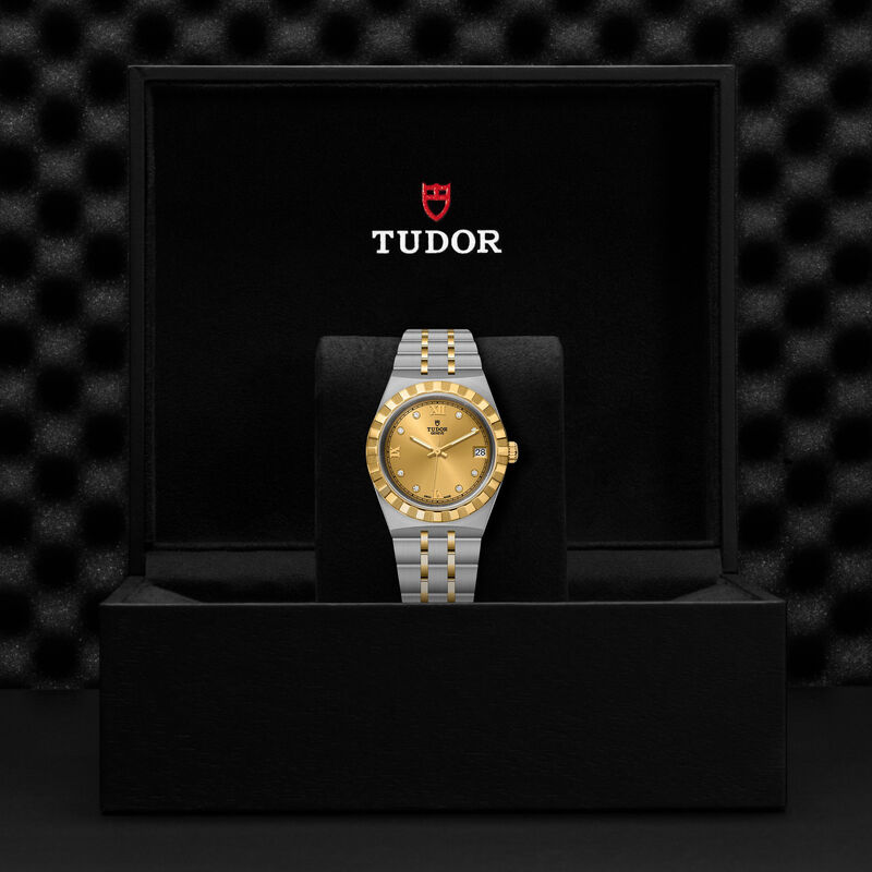 TUDOR Royal Champagne-Colour, Sunray-Finish, With Diamonds Dial Watch, 34mm image number 4