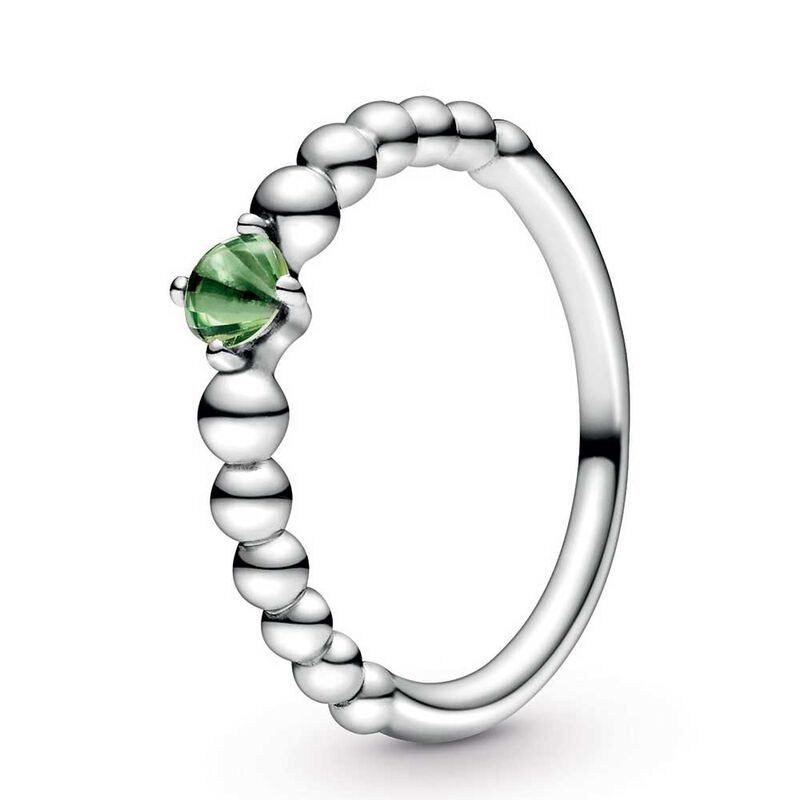 Pandora Purely Pandora Spring Green Topaz Beaded Ring image number 1
