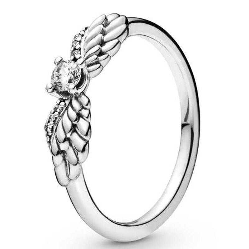 Pandora Sparkling Angel Wings CZ Ring image number 1